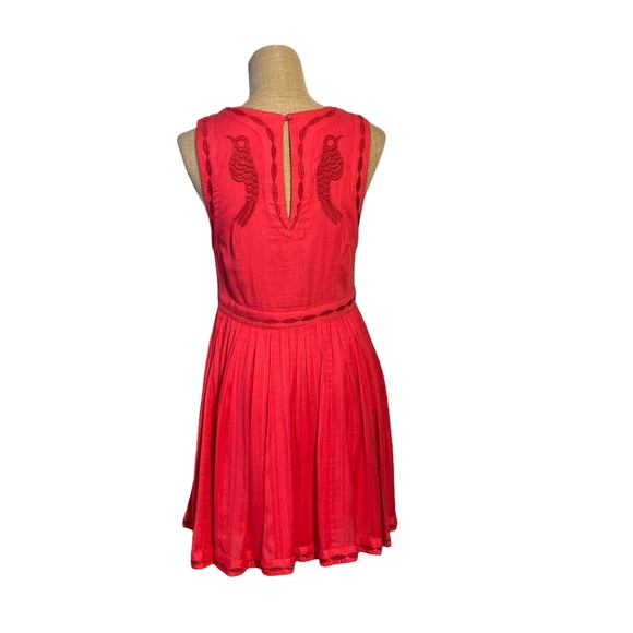 Free People birds of a feather embroidered mini dress size 6 - Picture 8 of 14